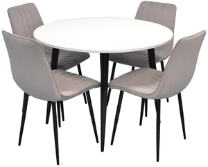 Image Set de bucatarie Evelin DT 402-3 + 4 scaune XR-154B Light Grey 48