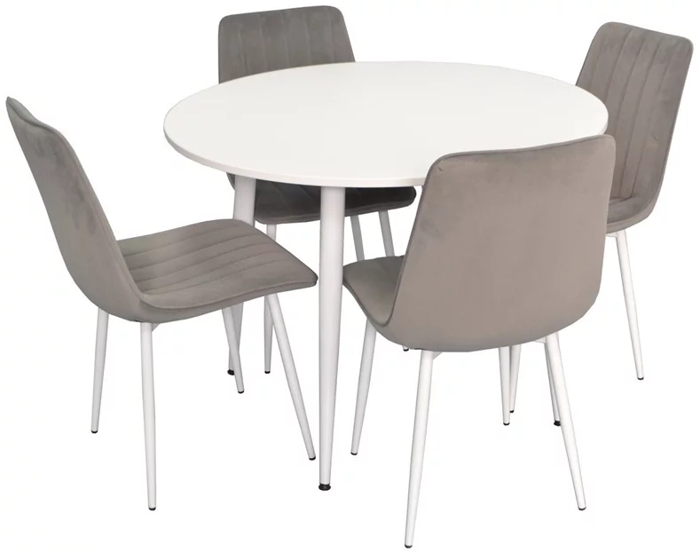 Image Set de bucatarie Evelin DT 402-5 + 4 scaune XR-154Wh Light Grey 52