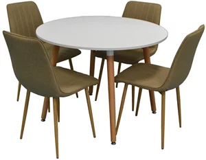 Image Комплект для кухни Evelin DT 402-1 + 4 стула XR-154 WO Beige 9