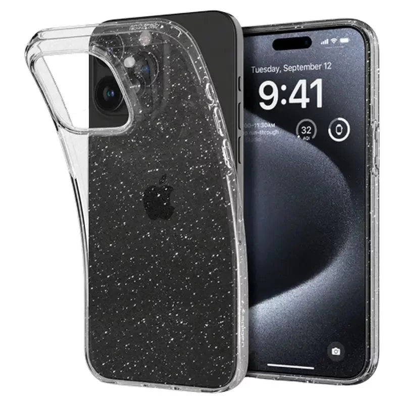 Image Чехол Spigen iPhone 15 Liquid Glitter Crystal