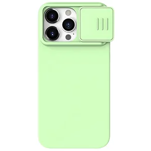 Image Husă Nillkin for Apple iPhone 15 Pro CamShield Silky Silicone Mint Green