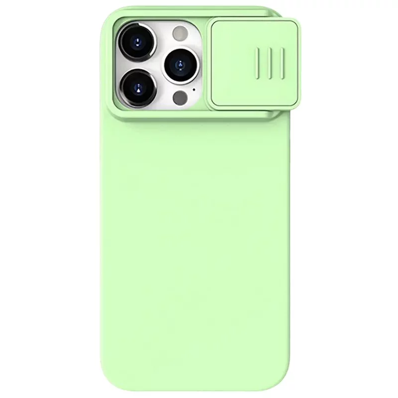 Image Чехол Nillkin for Apple iPhone 15 Pro CamShield Silky Silicone Mint Green