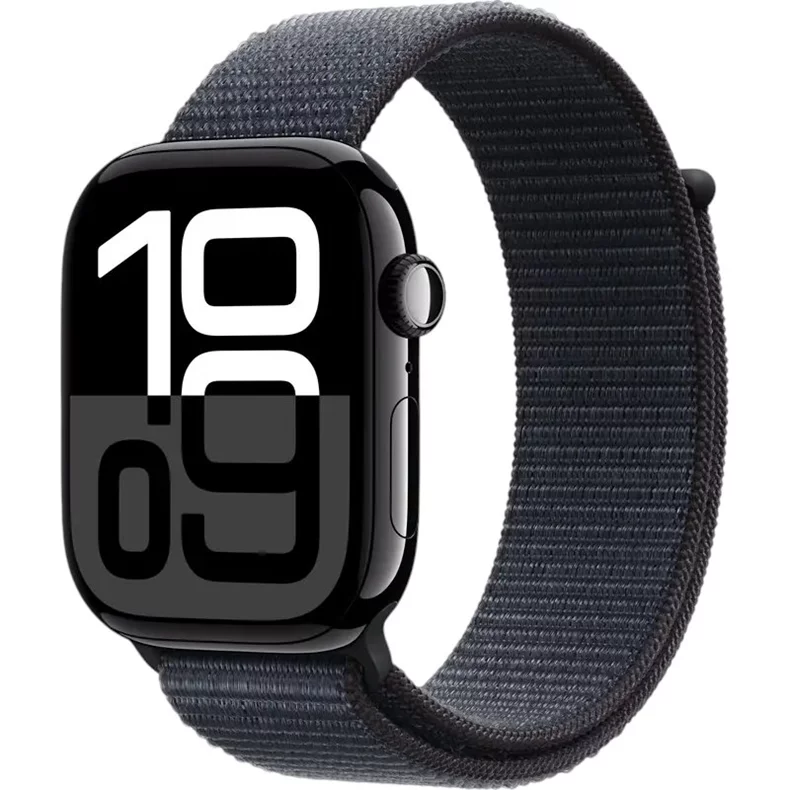 Image Ceas inteligent Apple Watch Series 10 GPS 42mm MWWG3 Jet Black Aluminum with Ink Sport Loop