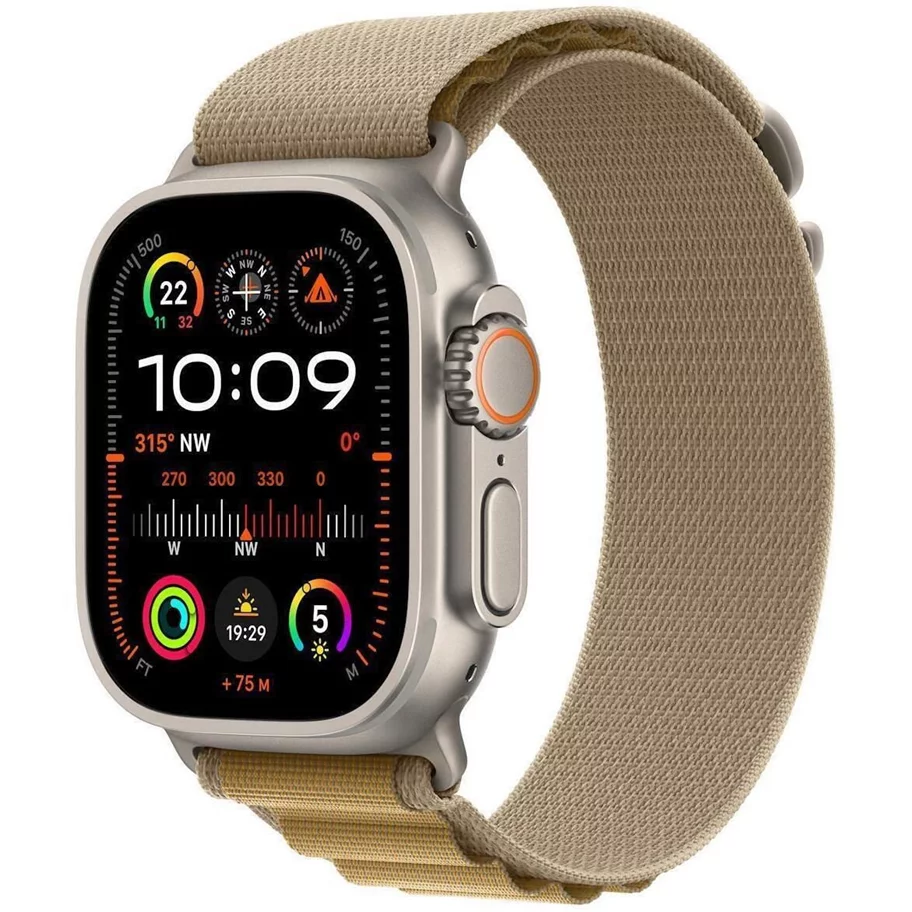 Image Умные часы Apple Watch Ultra 2 GPS+LTE 49mm MX4F3 Natural Titanium Case/Tan Alpine Loop M