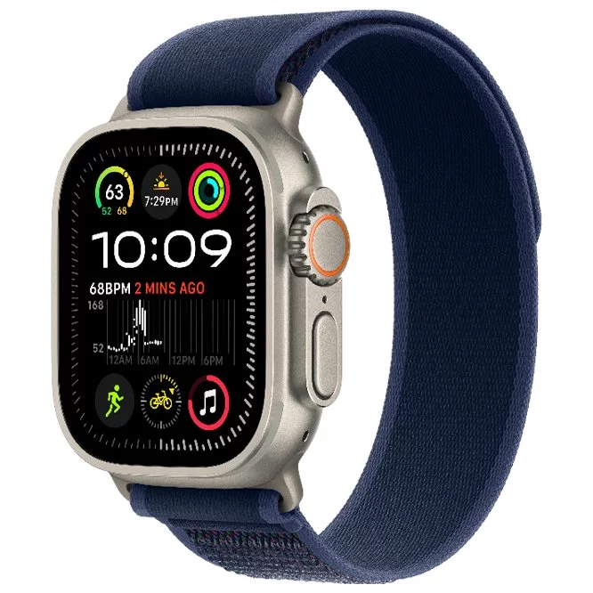 Image Умные часы Apple Watch Ultra 2 GPS+LTE 49mm MX4J3 Natural Titanium Case/Blue Trail Loop S/M