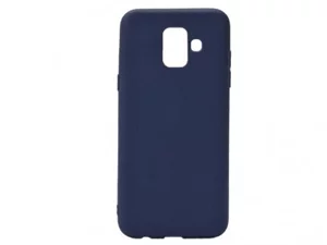 Image Чехол Helmet for Samsung Galaxy A6 2018 TPU Suede Dark Blue