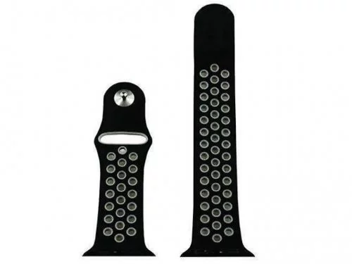 Curea Helmet Sport Apple Watch Strap Silica Gel 38/40/41mm M/L Gray Black