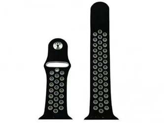 Curea Helmet Sport Apple Watch Strap Silica Gel 38/40/41mm M/L Gray Black