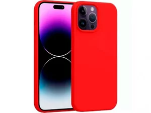 Image Husă Helmet Silicone Soft Touch iPhone 14 Pro Max Red