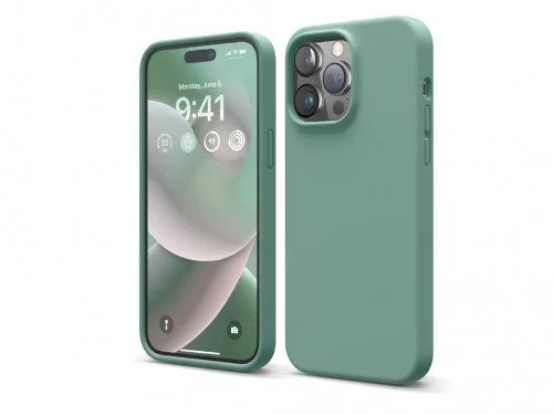 Husă Helmet Liquid Silicone iPhone 14 Pro Max Green
