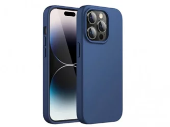 Husă Helmet iPhone 14 Pro Max Silicone Soft Touch Blue