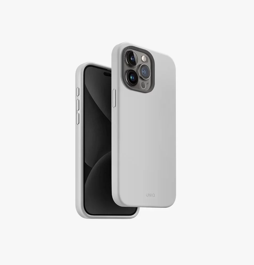 Husă Uniq iPhone 15 Pro Max Hybrid Magclik Charging Lino Hue Grey