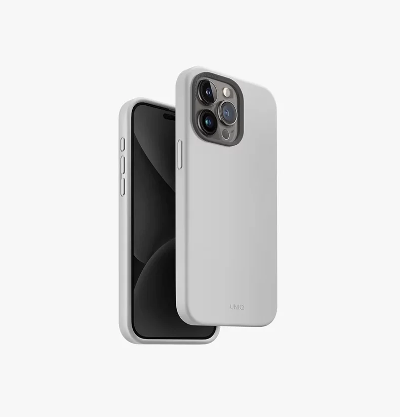 Image Чехол Uniq iPhone 15 Pro Max Hybrid Magclik Charging Lino Hue Grey