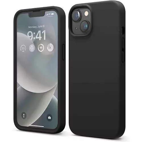 Husă Helmet Liquid Silicone iPhone 15 Plus/14 Plus Black