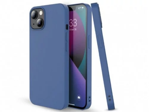 Чехол Helmet Silicone Soft Touch iPhone 15 Plus/14 Plus Blue
