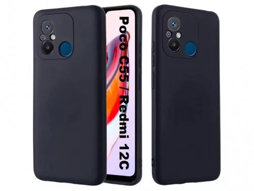 Husă Helmet Liquid Silicone Redmi 12C Black