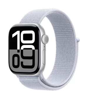 Image Умные часы Apple Watch Series 10 GPS+LTE 42mm MWX53 Silver Aluminium Blue Cloud Sport Loop