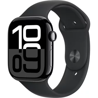 Ceas inteligent Apple Watch Series 10 GPS+LTE 46mm MWY33 Jet Black Aluminium Black Sport Band S/M