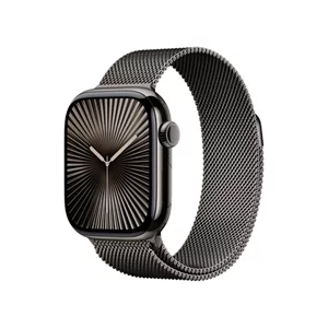 Image Ceas inteligent Apple Watch Series 10 GPS+LTE 46mm MC7R4 Slate Titanium Case Slate Milanese Loop S/M