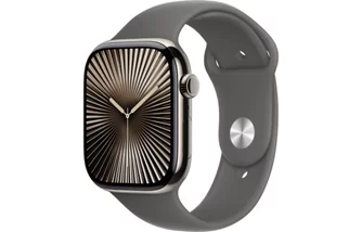 Умные часы Apple Watch Series 10 GPS+LTE 46mm MWY93 Natural Titanium Stone Grey Sport Band S/M