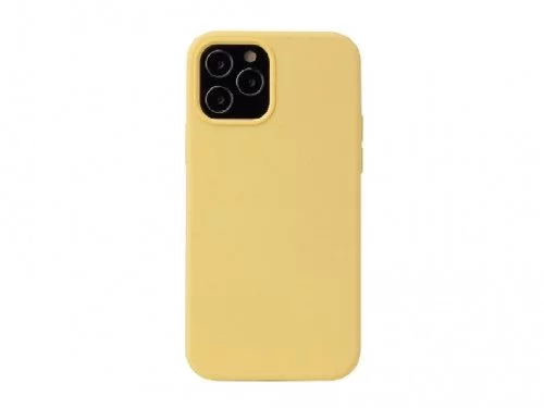 Husă Helmet for iPhone 12 Pro Max Liquid Silicone Yellow