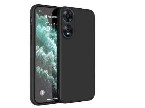 Чехол Helmet Liquid Silicone Oppo A58 Black