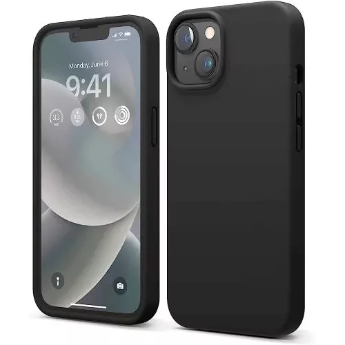 Image Чехол Helmet for iPhone 14 Liquid Silicone Black