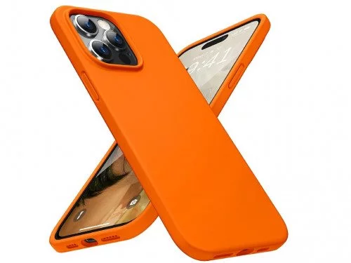 Husă Helmet for iPhone 14 Pro Liquid Silicone Orange