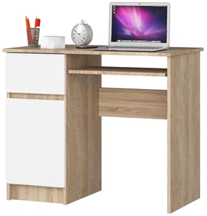 Image Стол компьютерный Akord Piksel Left Sonoma Oak/White