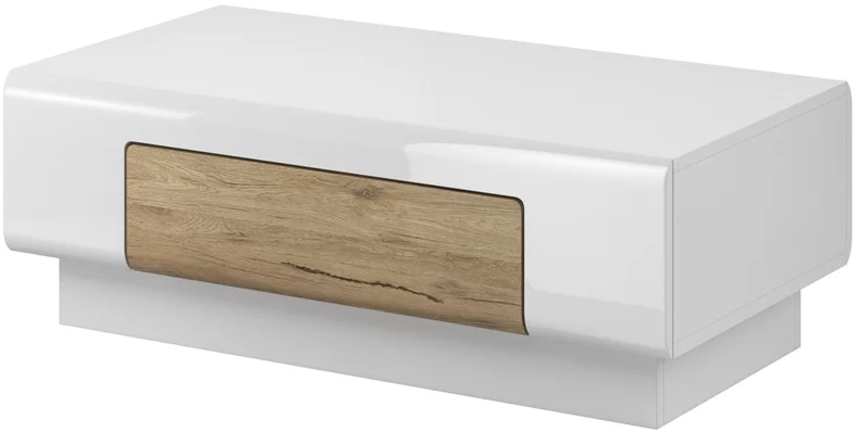 Image Журнальный cтолик Helvetia Toledo №99 1S White Gloss/Sanremo Oak Light