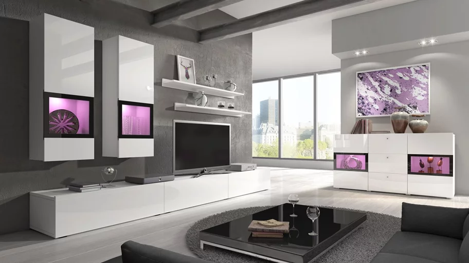 Image Стенка Helvetia Baros №10 2.7m White/White Gloss