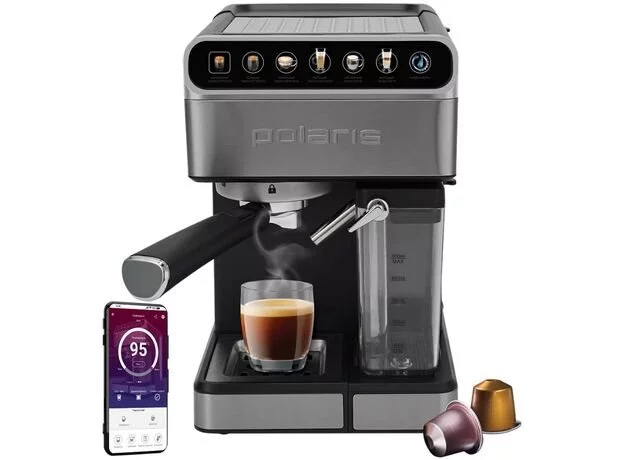 Image Cafetiera Polaris PCM 1540 WIFI IQ Home Inox