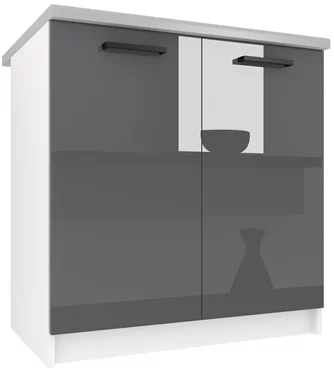 Нижний модуль Belini INF SD80/0/WT/S/BB/B1 Gray High Gloss