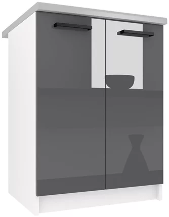 Нижний модуль Belini INF SD2-60/0/WT/S/BB/B1 Gray High Gloss