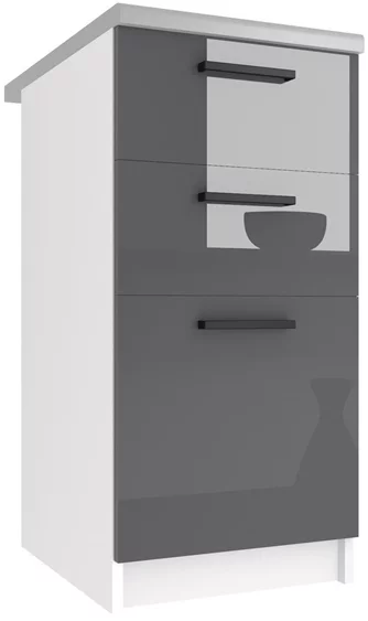 Нижний модуль Belini INF SDSZ40/1/WT/S/BB/B1 Gray High Gloss