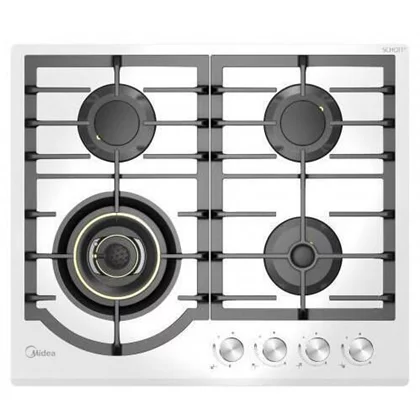 Встраиваемая варочная газовая панель Midea Volcano White