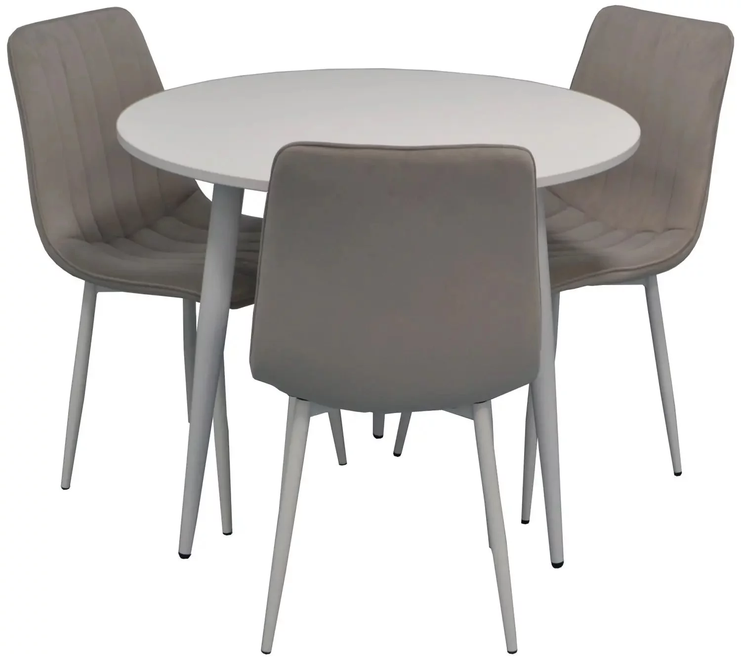 Комплект для кухни Evelin DT 404-5 + 3 стула XR-154Wh Light Grey47/Velur