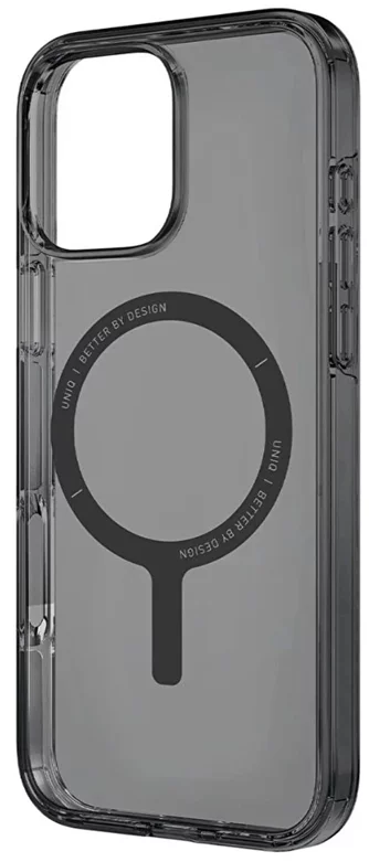 Husă Uniq iPhone 16 Pro Hybrid Clario ECO with Magclick Charging Smoke