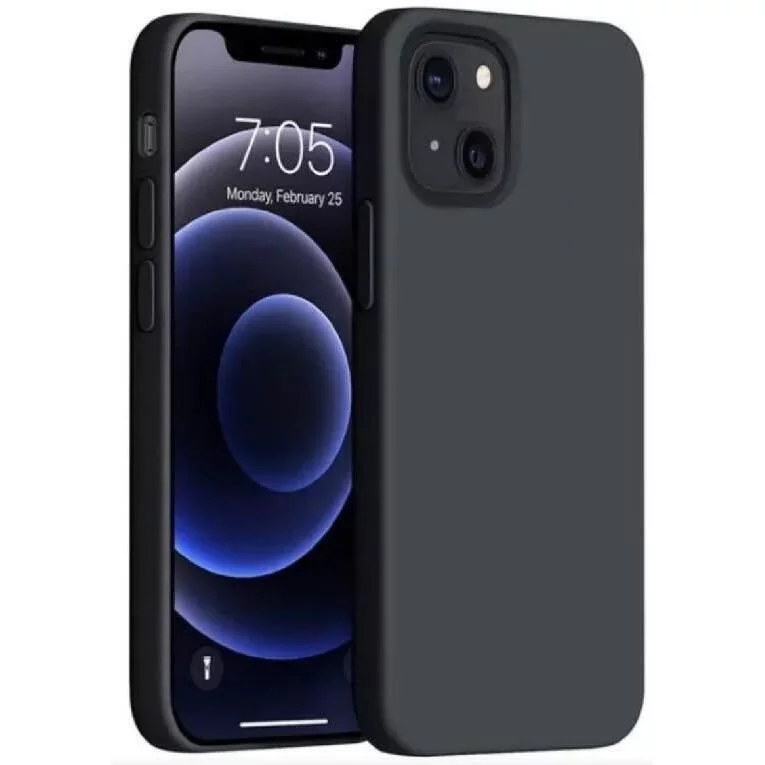Husă Helmet iPhone 13 Liquid Silicone Black