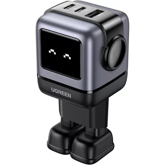 Bloc UGREEN Nexode Robot GaN USB-A+2хUSB-C 65W Black