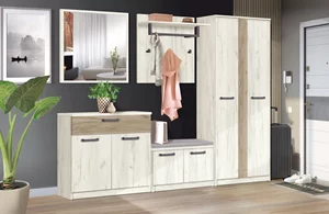 Image Прихожая Modern Каролина Дуб Крафт Белый/Дуб Крафт Серый