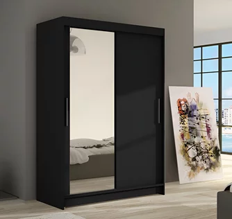 Шкаф купе Space Meble Miami VI 120x200x58 Black Matte