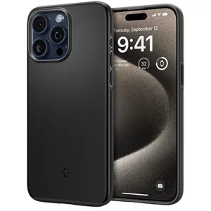 Image Чехол Spigen iPhone 15 Pro Max Thin Fit Black