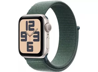 Ceas inteligent Apple Watch SE (2024) GPS+LTE 40mm MXGH3 Starlight Aluminium Lake Green Sport Loop