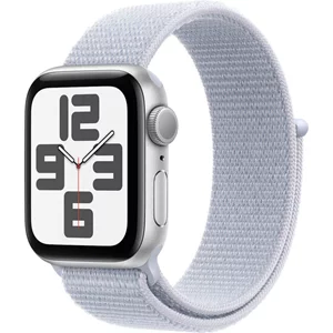 Image Умные часы Apple Watch SE (2024) GPS+LTE 40mm MXGE3 Silver Aluminium Case Blue Cloud Sport Loop