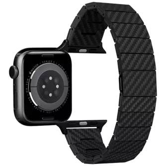 Curea Pitaka Apple Watch 49/45/44mm Carbon Fiber Black/Grey