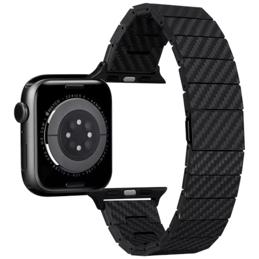 Image Curea Pitaka Apple Watch 49/45/44mm Carbon Fiber Black/Grey