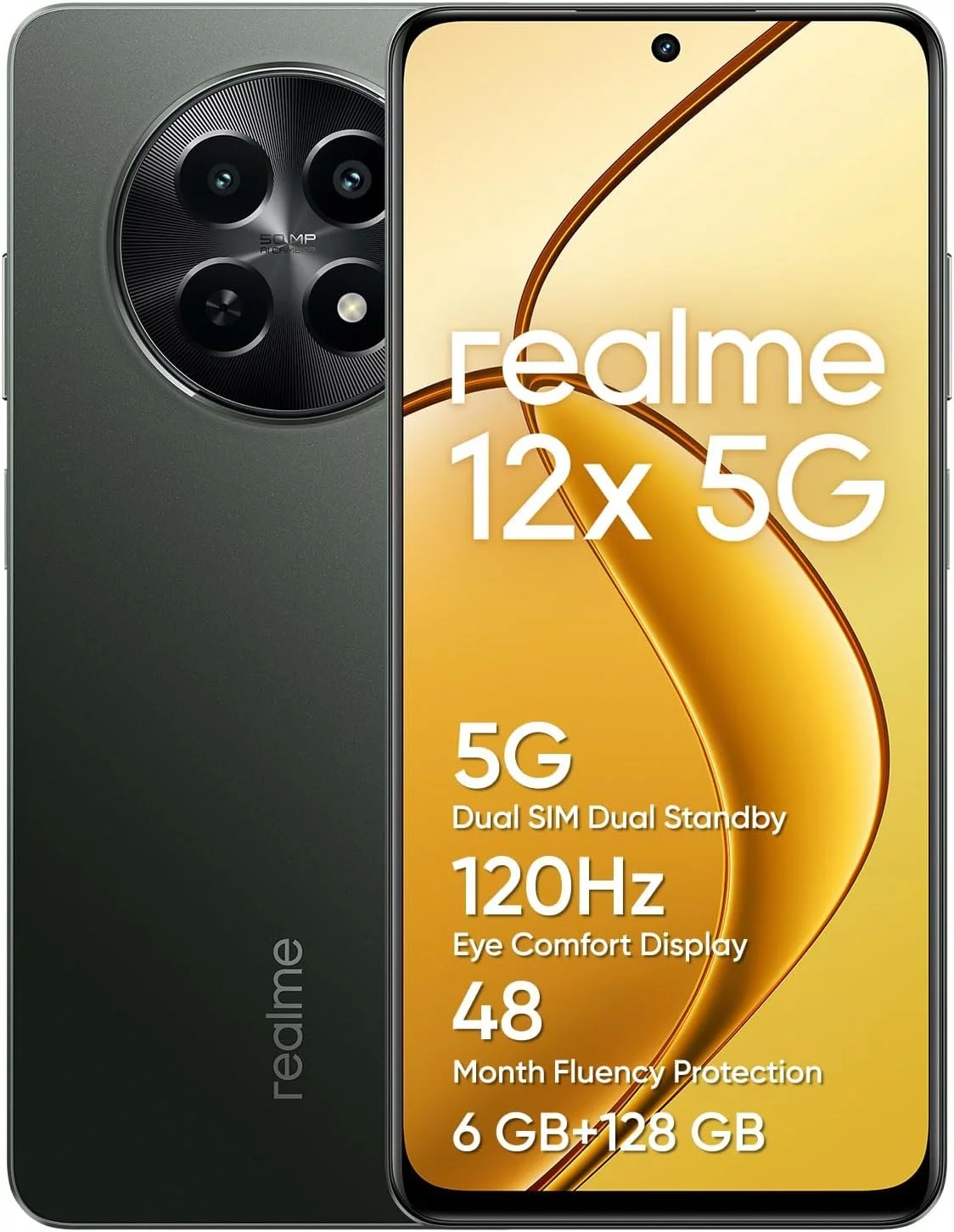 Realme 12X 5G 6/128 GB Glowing Black