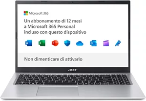 Image Ноутбук Acer Aspire 1 A115-32-C56R (N4500, 4Gb, 128Gb) Pure Silver