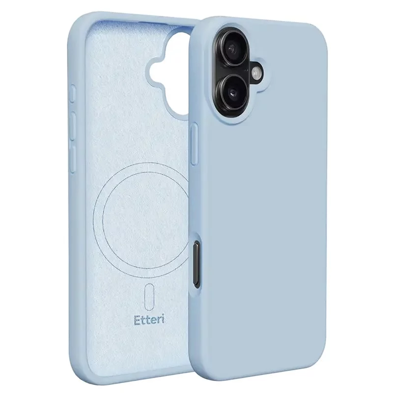 Чехол Etteri Apple iPhone 16 Silicone Light Blue